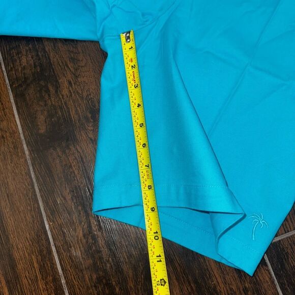 🆕 MARGARITAVILLE Bermuda turquoise stretch twill cotton shorts size 8 NWOT - Picture 11 of 13